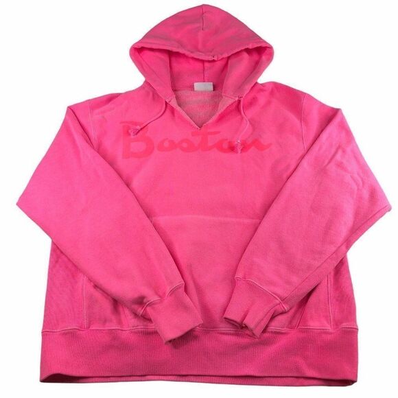 Champion Reverse Weave Hot Pink Boston Logo Sweatshirt Hoodie - Picture 1 of 8